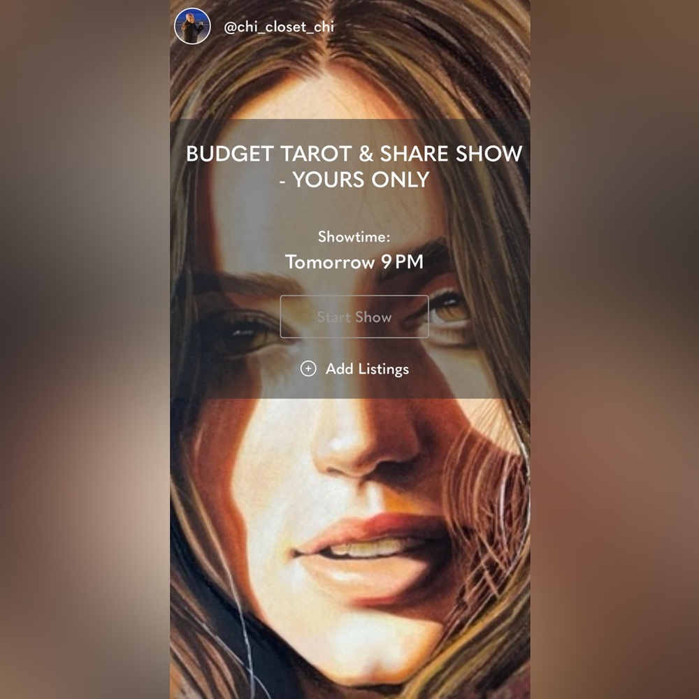TOMORROW, Saturday night at 9PM EST- Share Show YOURS ONLY & Budget Tarot!